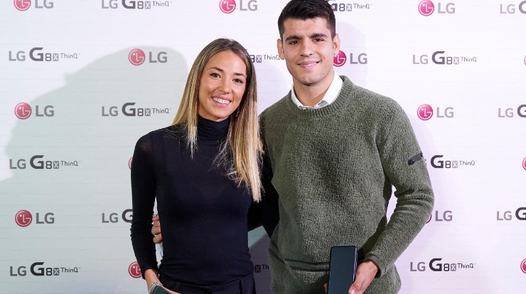 Álvaro Morata y su esposa Alice Campello