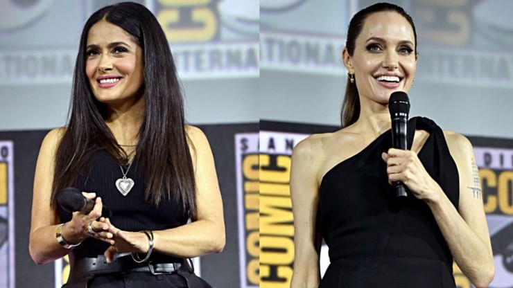 Reacciones al ver a Angelina Jolie y Salma Hayek en Marvel