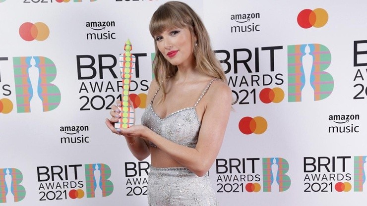 Taylor Swift ganó el Global Icon en los Brits 2021 y rompió un récord