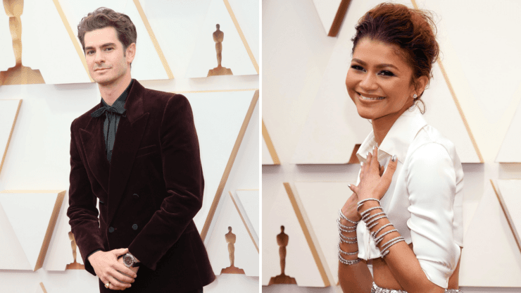 Zendaya y Andrew Garfield se encontraron en la alfombra roja de los Premios Oscar.