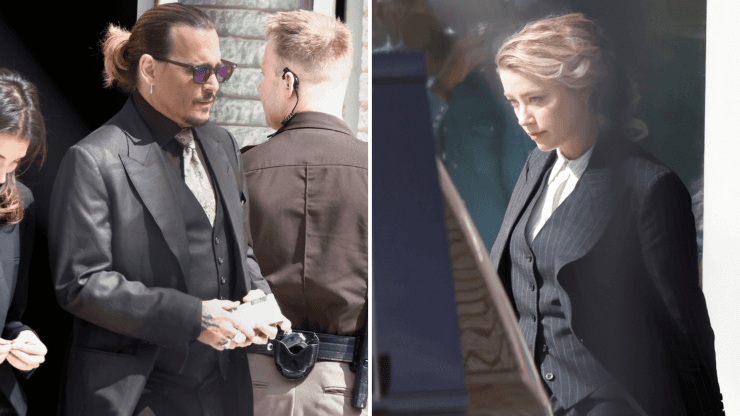 Johnny Depp y Amber Heard, en pleno juicio por difamación.