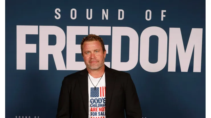 Tim Ballard en el estreno de "Sound of Freedom"
