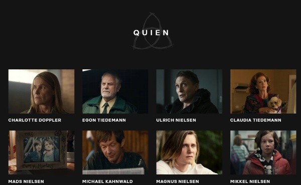 Todos los personajes de “Dark”, en la guía de Netflix. Foto: Netflix oficial