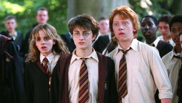 Emma Watson, Daniel Radcliffe y Rupert Grint, juntos haciendo ‘Harry Potter’.