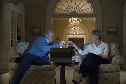 Robin Wright y Kevin Spacey en House of Cards