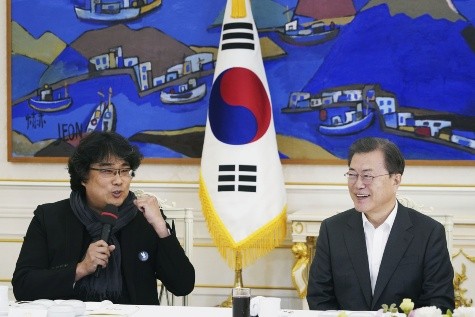 Bong Joon-ho y Moon Jae-in Bong Joon-ho y Moon Jae-in