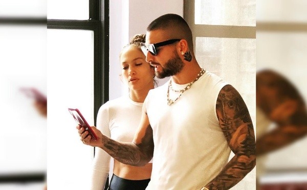 Jennifer López y Maluma, juntos trabajando en ‘Marry Me’.