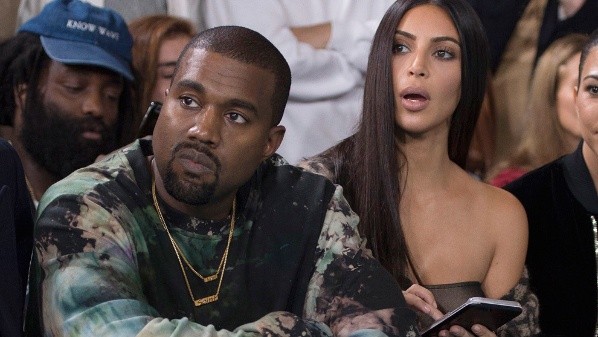 Kanye West y Kim Kardashian, juntos.