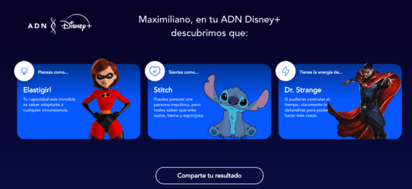 Disney+ El juego que te hace saber a que personaje de