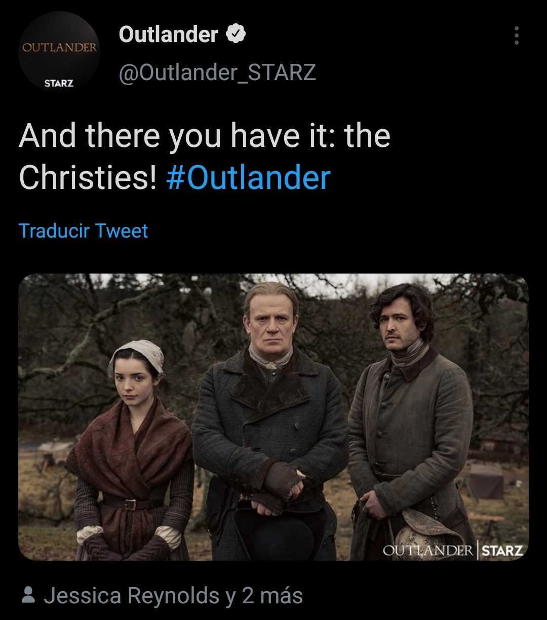 La cuenta oficial de Outlander confirmó la aparición de los Christie. 