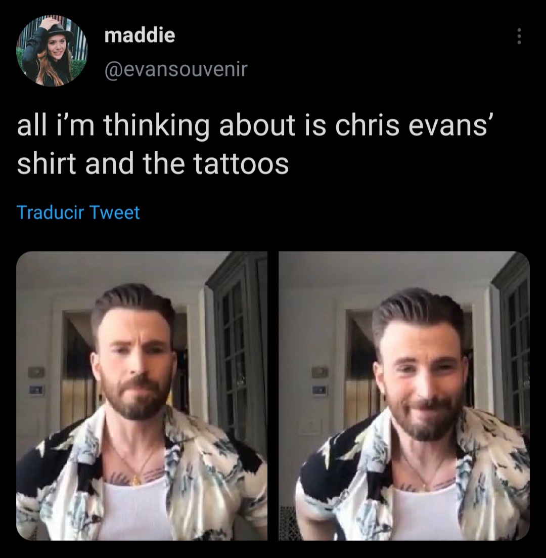 Las fans de Chris Evans reaccionaron en Twitter.