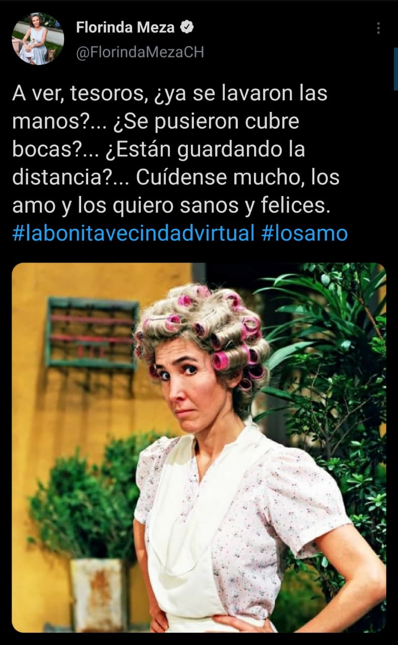 Doña Florinda le puso humor a la crisis sanitaria. 