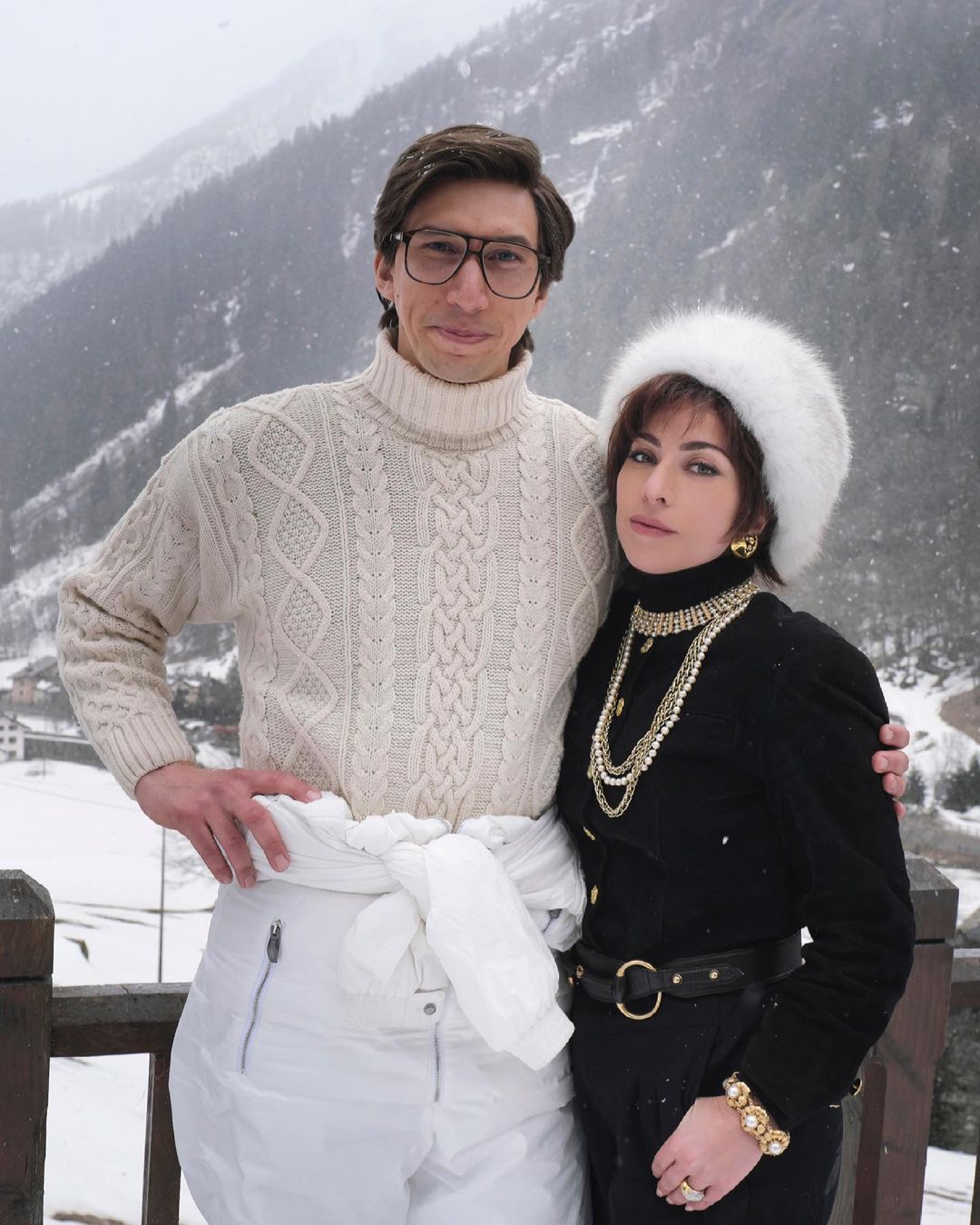 Lady Gaga y Adam Driver en sus papeles de House of Gucci. Foto: (IMDB)