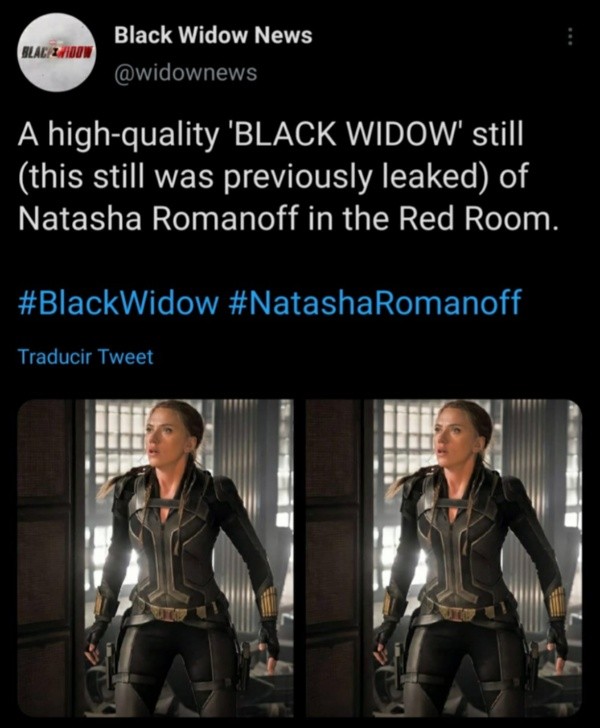 El portal especializado en Black Widow fue el que publicó la imagen de Scarlett Johansson con su cambio de look. 