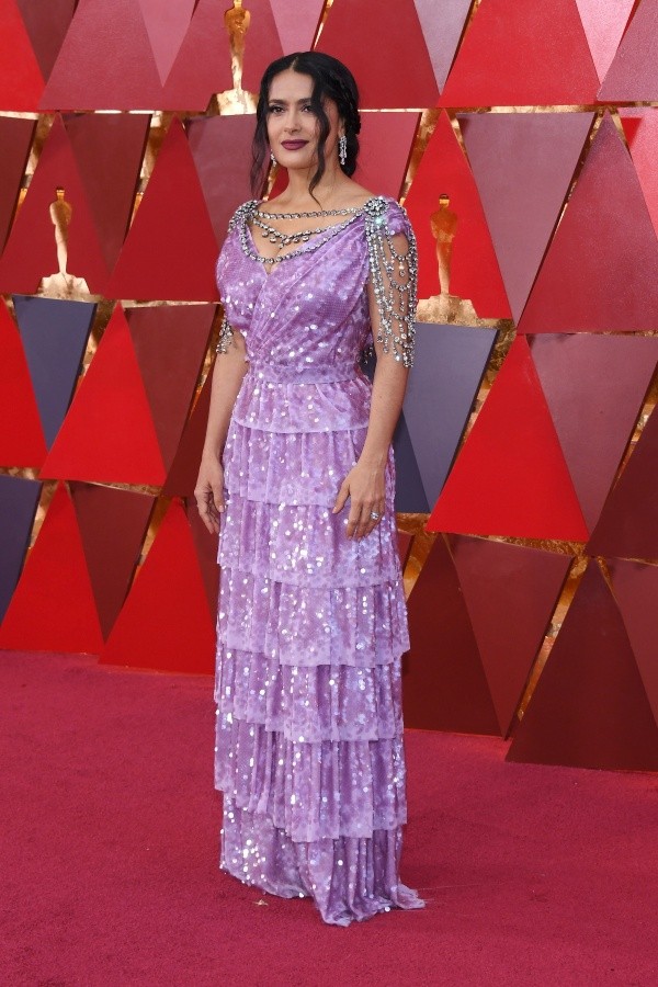 Salma Hayek en los Óscar 2018. Foto: (Getty)