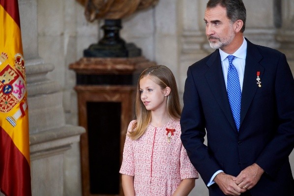 La Princesa Leonor y su padre, el Rey. Foto: (Getty)