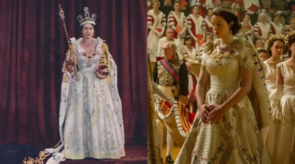 Isabel II y Claire Foy. 