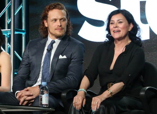 Sam Heughan y Diana Gabaldón. Foto: (Getty)