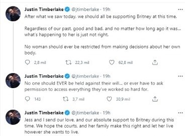 El mensaje de Justin Timberlake.