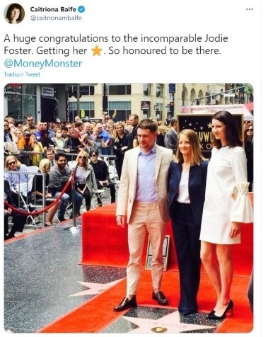 La publicación de Balfe en el paseo de la Fama. 