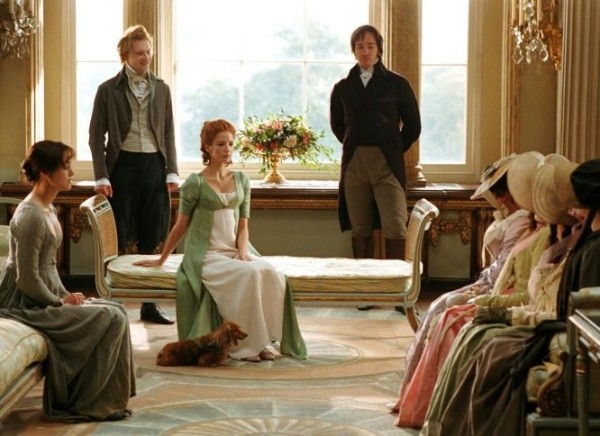 La familia Bennett junto al Sr. Darcy y sus amigos. Foto: (IMDB)