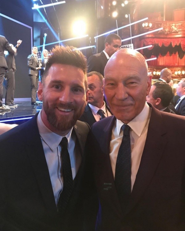 “Conocí a un dios esta noche”, escribió Patrick en sus redes. Fuente: (Patrick Stewart)