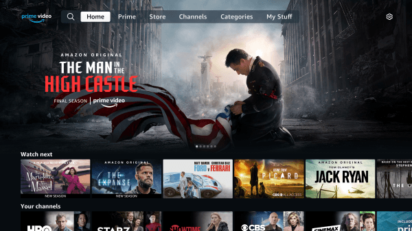 Así se ve la interfaz de la plataforma. Fuente: (Amazon Prime)
