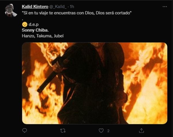 sonny chiba despedido en twitter 1