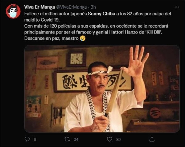 sonny chiba despedido en twitter 1