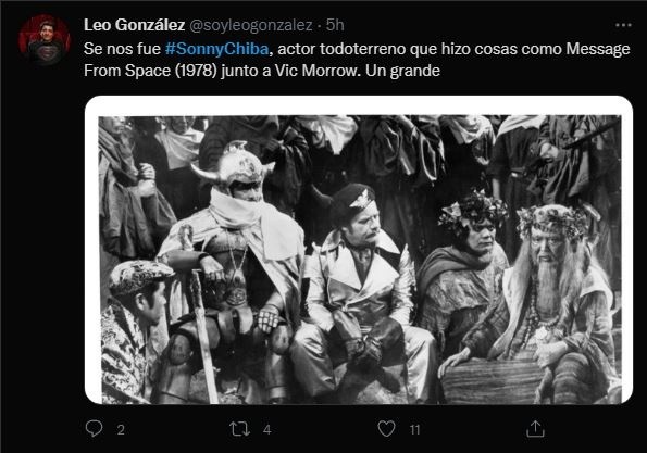 sonny chiba despedido en twitter 1