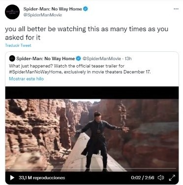 El sarcástico pedido de la producción de Spiderman.