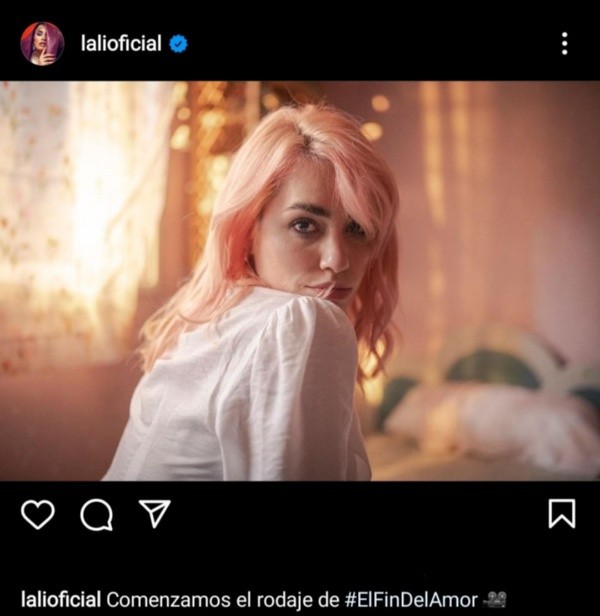 La foto con la que Lali confirmó el inicio de rodajes. 