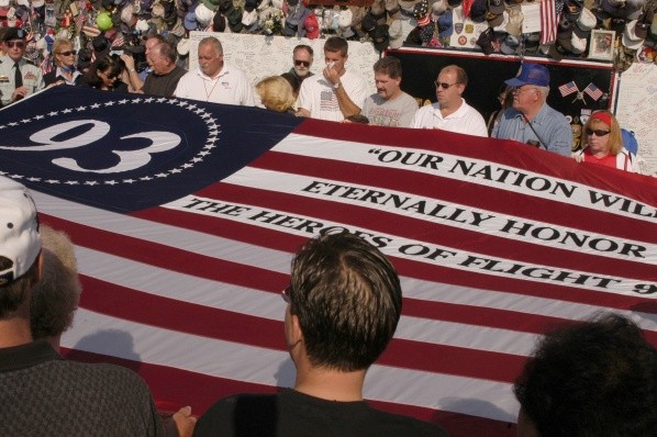 Estados Unidos en el segundo aniversario conmemorando a los héroes del Vuelo 93. Foto: (Getty)