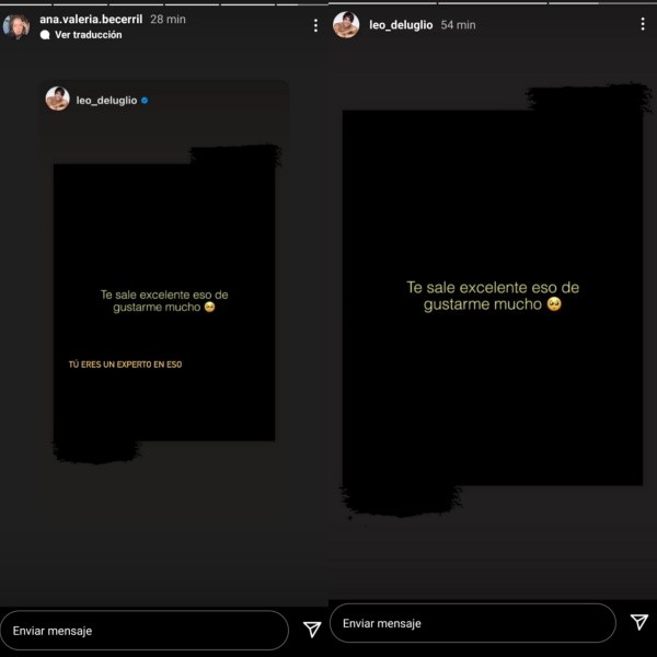 Los últimos mensajes que intercambiaron los actores.