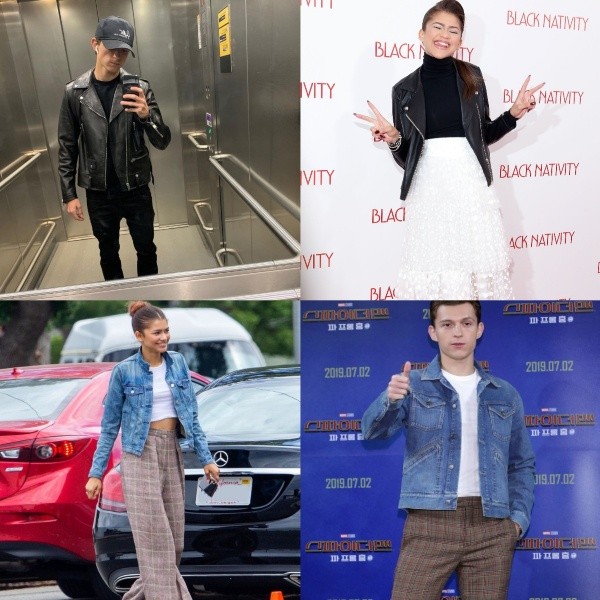 Tom Holland y Zendaya usando la misma ropa. Foto: (Getty)