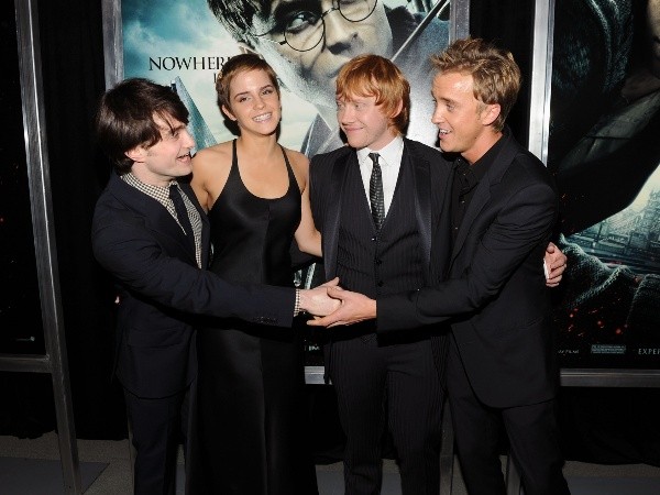 Daniel Radcliffe, Emma Watson, Rupert Grint y Tom Felton. Foto: (Getty)