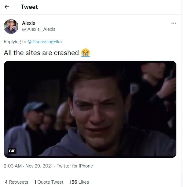 Todos los sitios están caidos. Foto: @_Alexis_Alexis