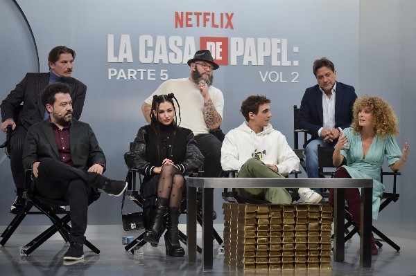 Los actores en la conferencia de prensa. Foto: (Netflix)