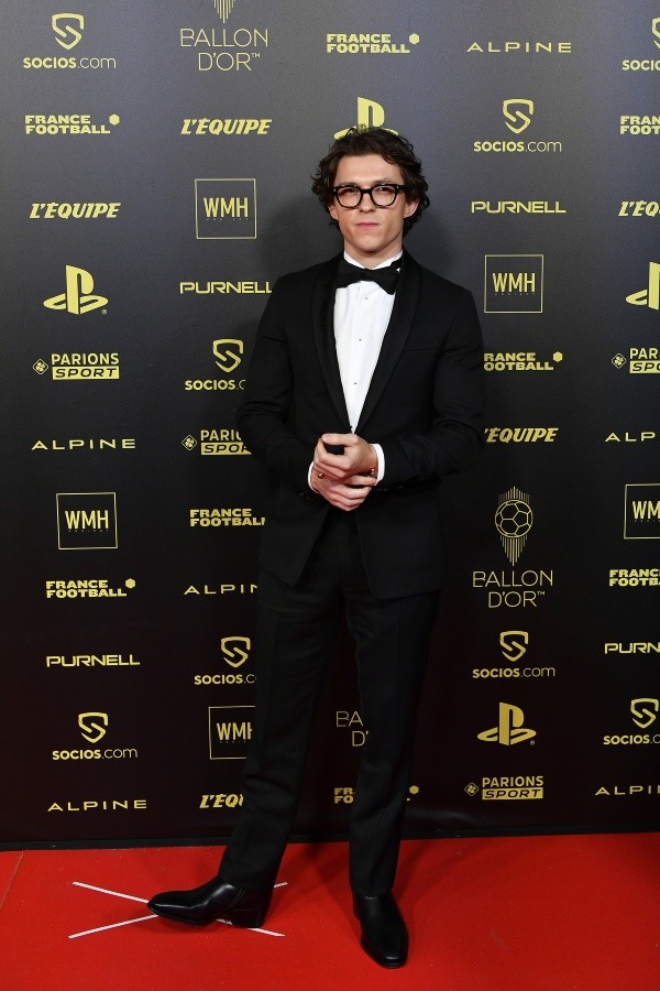 Tom Holland en la entrega del Balón de Oro 2021. Foto: (Getty)