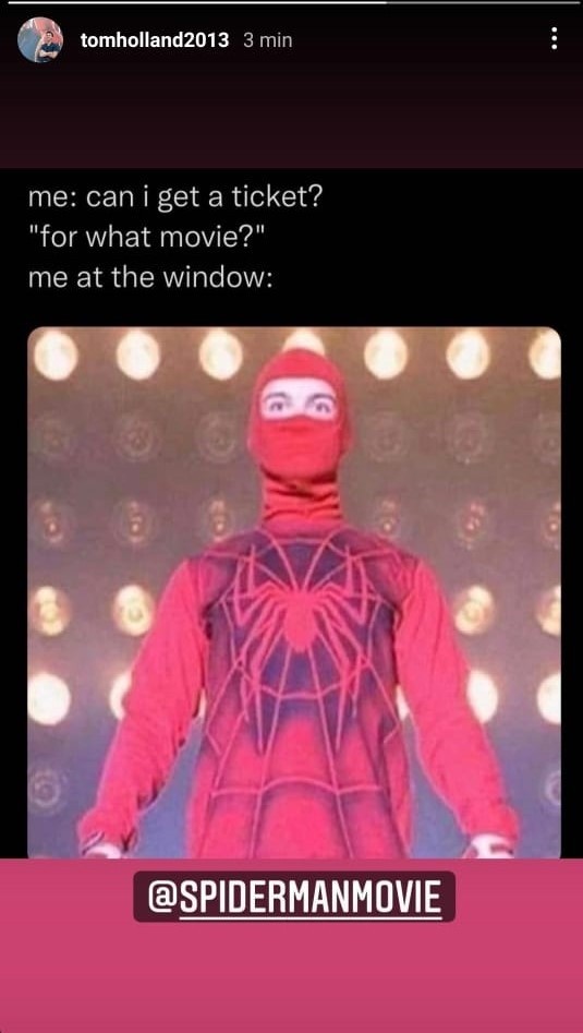 La foto publicada por Tom Holland. 