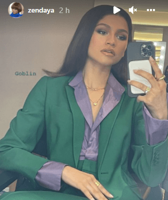 Zendaya. Foto: @zendaya.