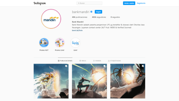 Instagram @BankMandiri