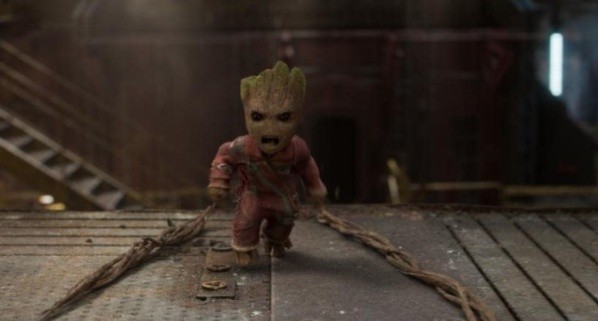 Baby Groot en acción. Foto: IMDb.