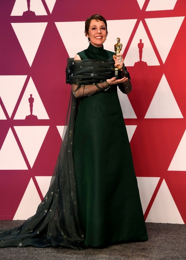 Olivia Colman con su Oscar. Foto: (Getty)