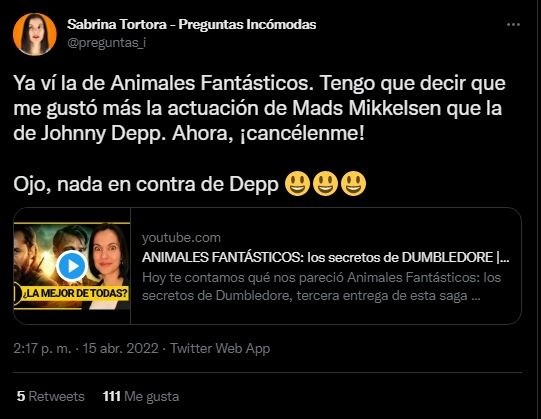 Twitter animales fantásticos