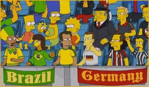 Los Simpson predijeron el mundial 2014, semifinal entre Brasil y Alemania.