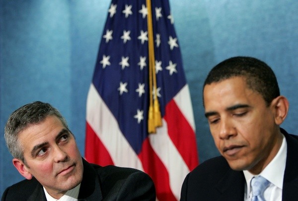 George Clooney y Barack Obama. Fuente: (Getty images).