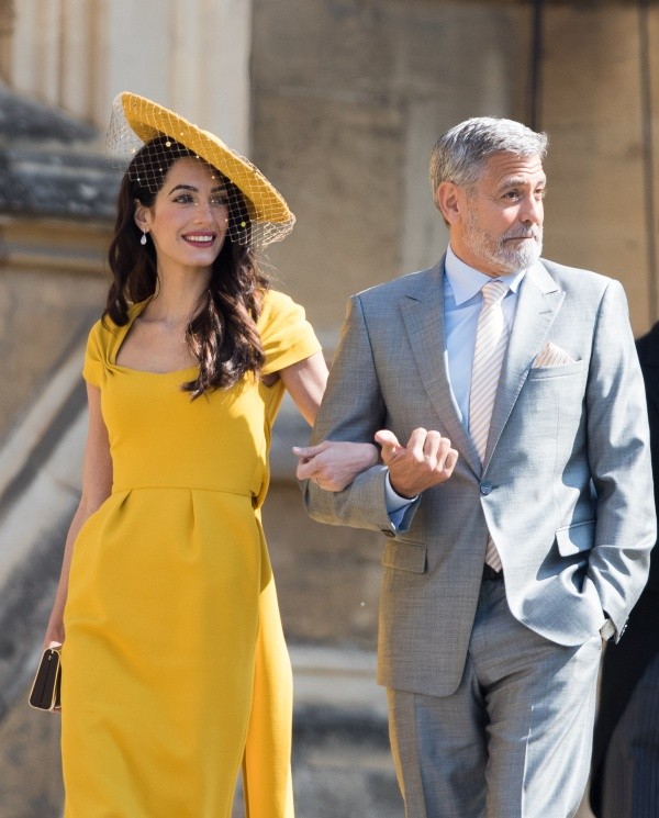 George Clooney y Amal Clooney dieron el presente en la boda dePríncipe Harry con la Sra. Meghan Markle. Fuente: (Getty images).