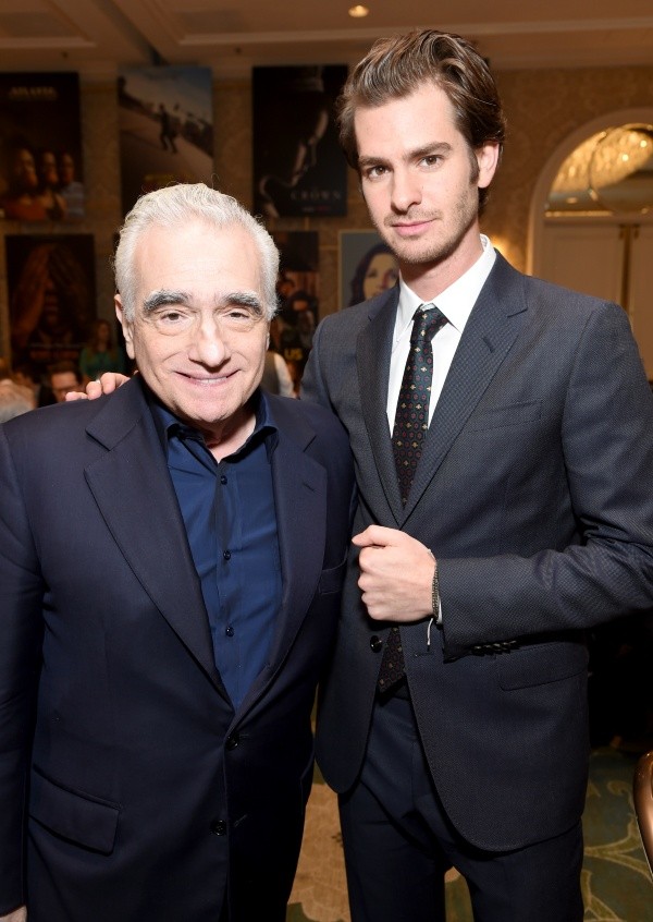 Andrew Garfield y Martín Scorsese. Foto: (Getty)