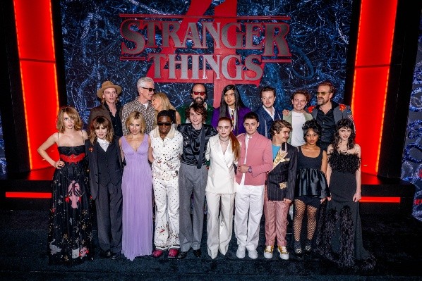 Los protagonistas de Stranger Things en la avant premiere. Foto: (Netflix)